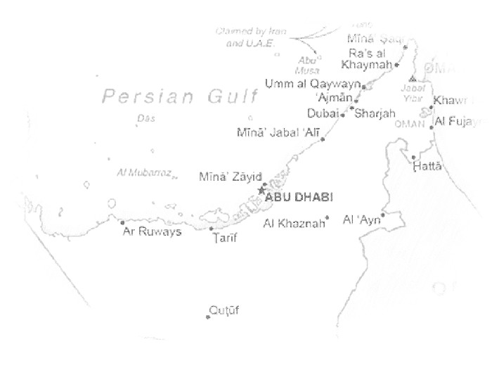 Карта Дубая